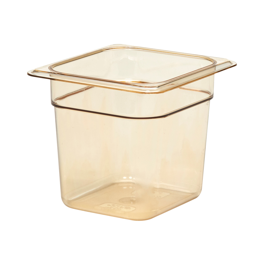 Cambro Gastronorm Container High Heat 1/6 Amber Polycarbonate 162x150mm