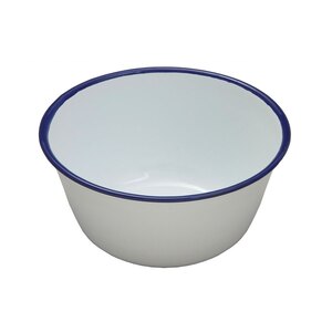 Falcon Housewares Round Pudding Basin White Enamel On Steel 12x6.5cm