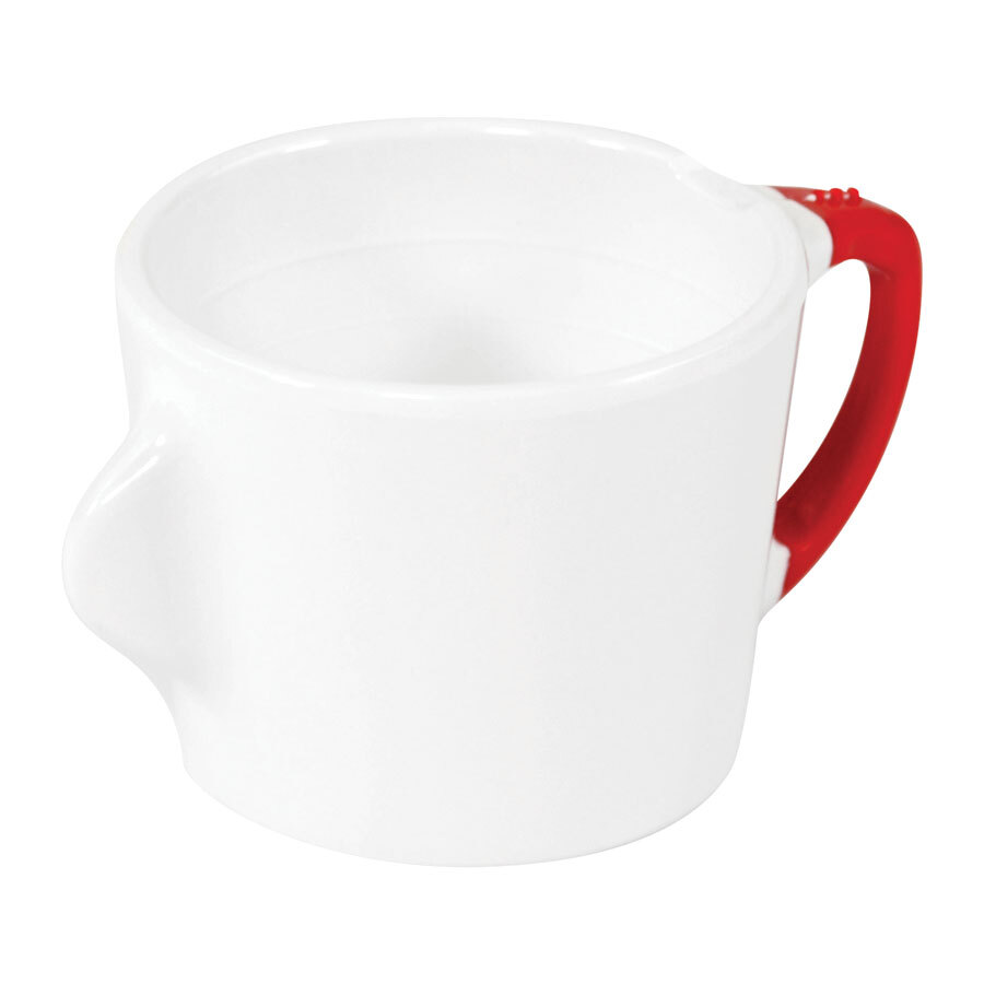 Dalebrook Omni Melamine White Cup With Red Handle 130x90x70mm 200ml