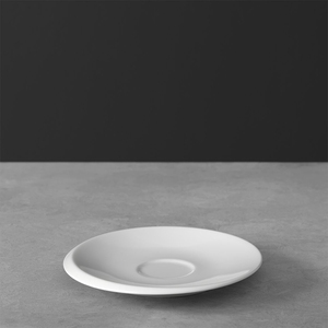 Villeroy & Boch NewMoon Vitrified Porcelain White Espresso Saucer 13cm