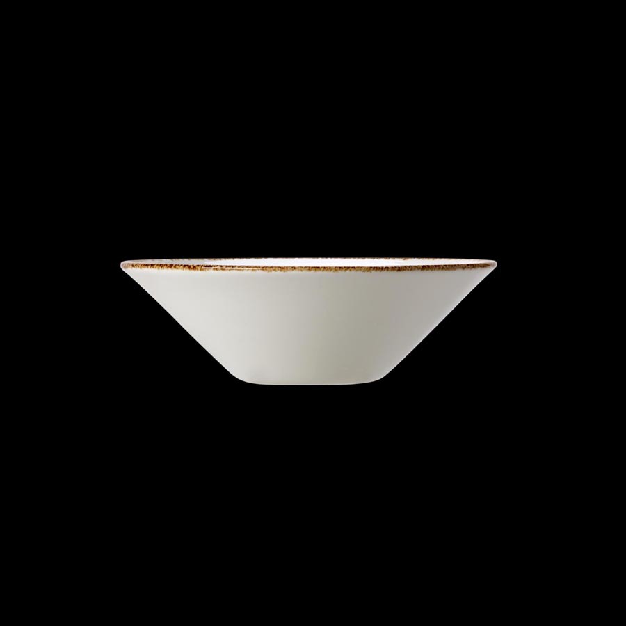 Steelite Brown Dapple Vitrified Porcelain Round Essence Bowl 20.25cm 8 Inch