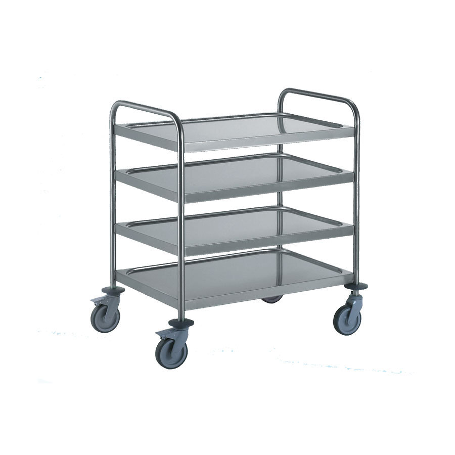 Service Trolley - 4 Tier - Stainless Steel