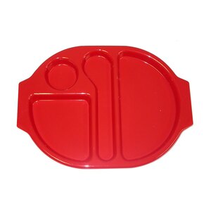 Harfield Polycarbonate Red 4 Compartment Large Meal Tray 38x28cm