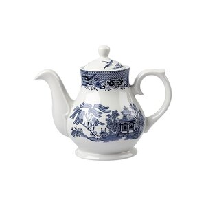 Churchill Vintage Prints Vitrified Porcelain Blue Willow Sandringham Tea/Coffee Pot 15oz