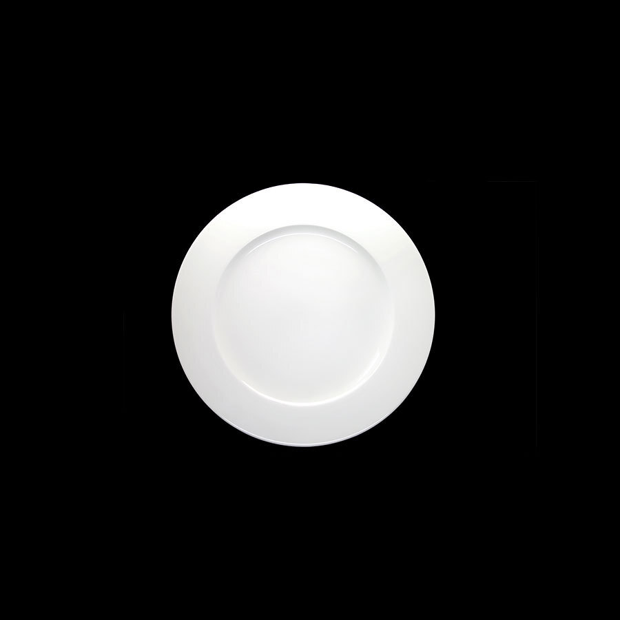 Crème Monet Vitrified Porcelain White Round Rim Plate 17cm