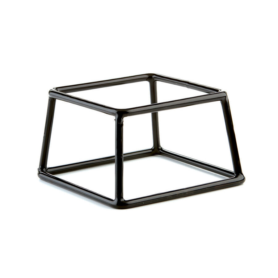 Elite Global Solutions Black Square Melamine Rubber Coated Steel Stand 17.8x15.2x10.2cm
