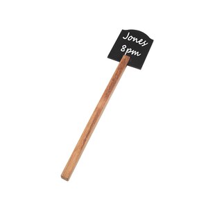 Table Marker With Chalk Board Acacia 32cm