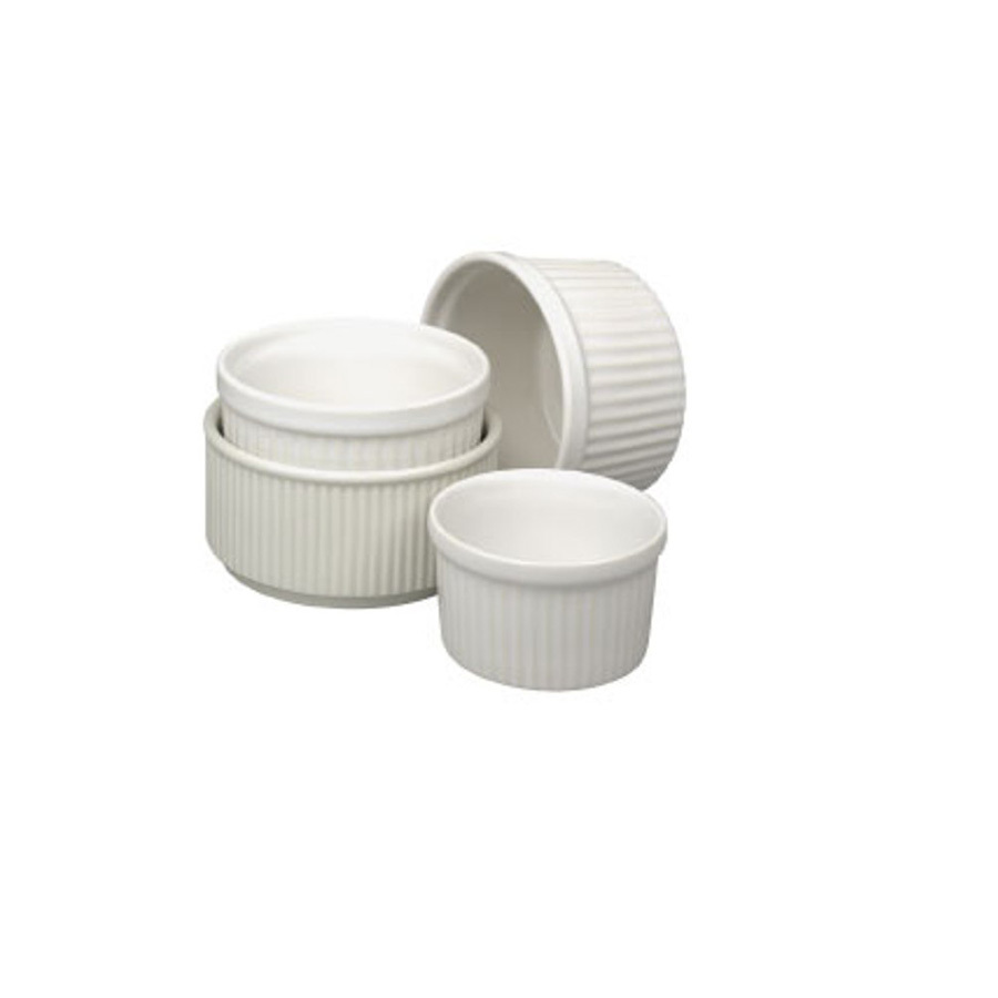 Revol French Classics Porcelain White Round Fluted Ramekin 10.5x5cm 25cl