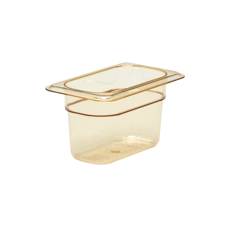 Cambro Gastronorm Container High Heat 1/9 Amber Polycarbonate 108x100mm