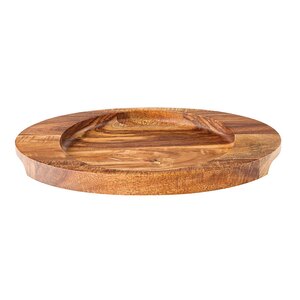 Oval Wood Board With Round Centre 25 x 18.5cm