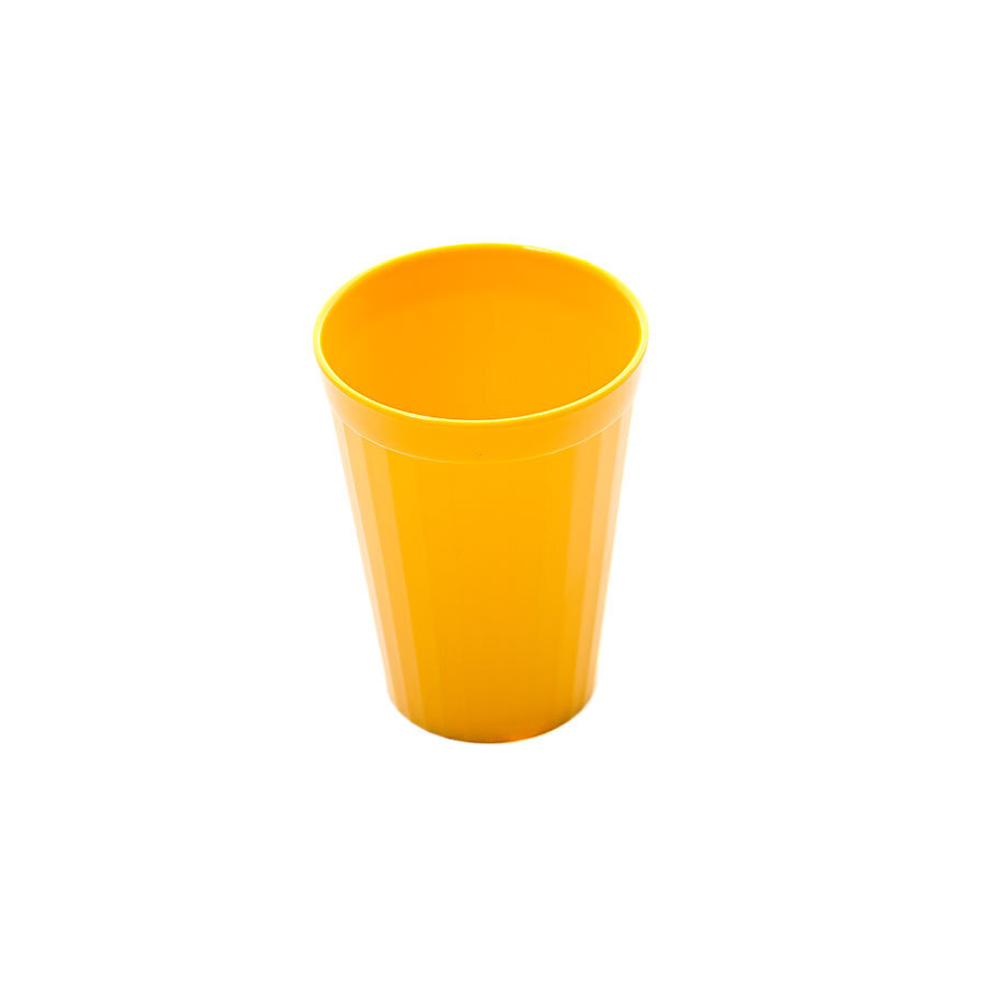 Harfield Polycarbonate Yellow Fluted Tumbler 7oz