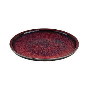 Playground Glow Stoneware Red Round Coupe Plate 30cm
