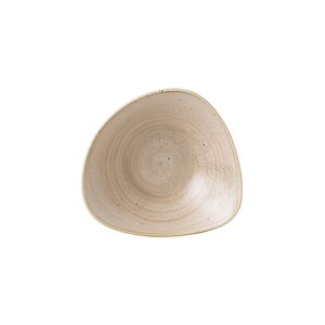 Churchill Stonecast Vitrified Porcelain Nutmeg Cream Triangular Bowl 23.5cm 60cl 21.1oz