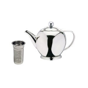 Elia Round Stainless Steel Teapot with Infuser 450ml