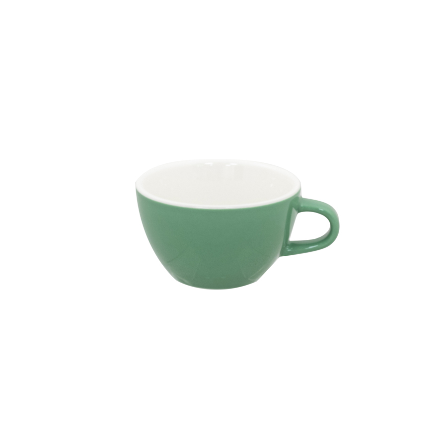 Superwhite Café Porcelain Sage Green Bowl Shaped Cup 28.5cl 10oz