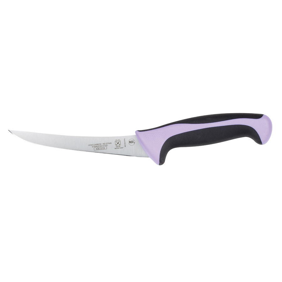 Mercer Millennia Colors® Boning Knife Curved 6in Purple With Santoprene® Handle