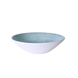 Churchill Studio Prints Raku Vitrified Porcelain Topaz Blue Round Deep Coupe Bowl 19cm