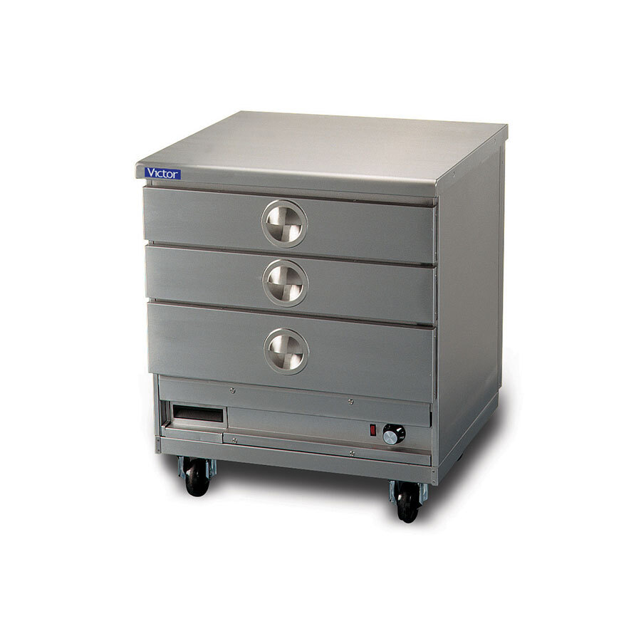 Victor HD75VM Heated Drawer Unit - Mobile - 3 Drawers