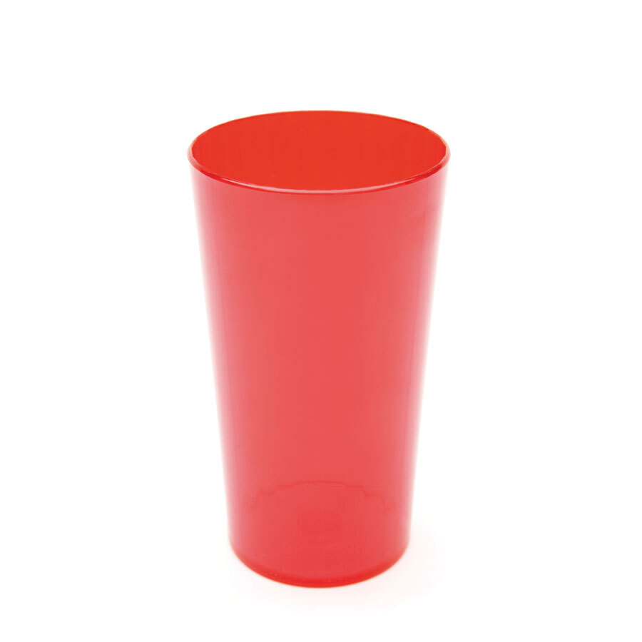 Harfield Polycarbonate Translucent Red Fluted Tumbler 10oz