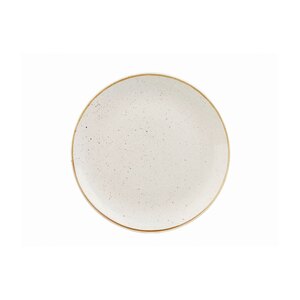 Churchill Stonecast Vitrified Porcelain Barley White Round Coupe Plate 21.7cm