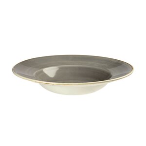 Churchill Stonecast Vitrified Porcelain Peppercorn Grey Round Wide Rim Bowl 28cm 46.8cl