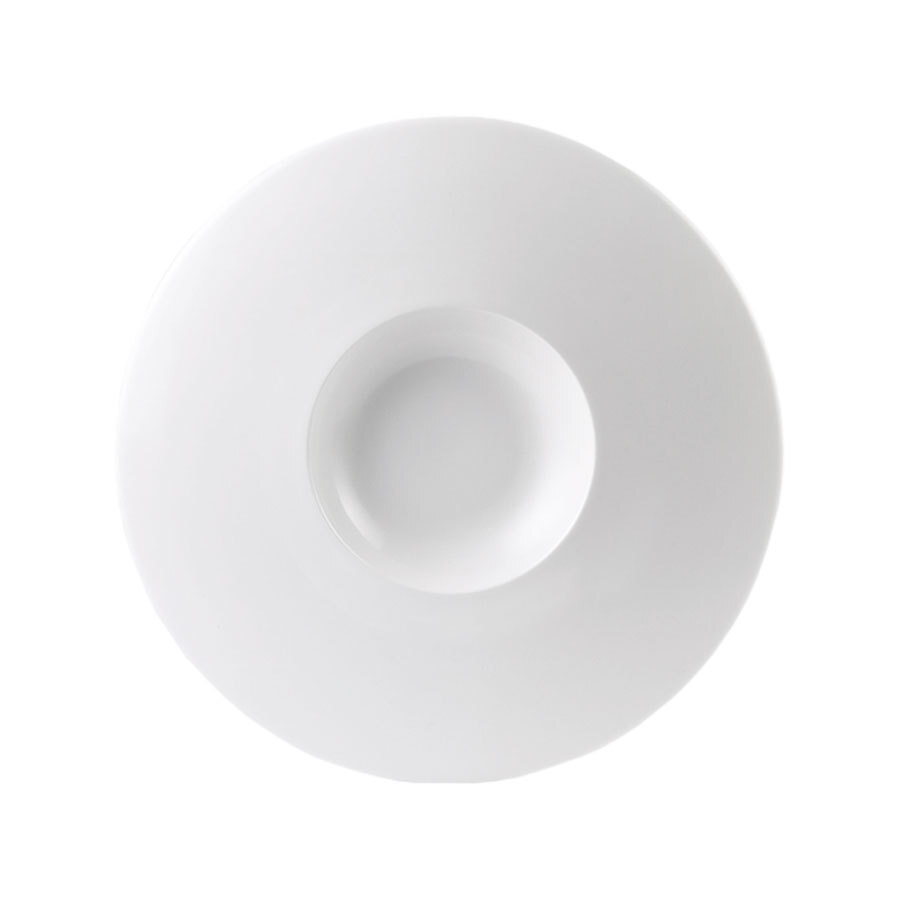 Steelite Monaco Vitrified Porcelain White Round Float Small Well Plate 30.5cm