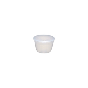 KitchenCraft White Polypropylene Round Pudding Basin With Lid 7cm 150ml