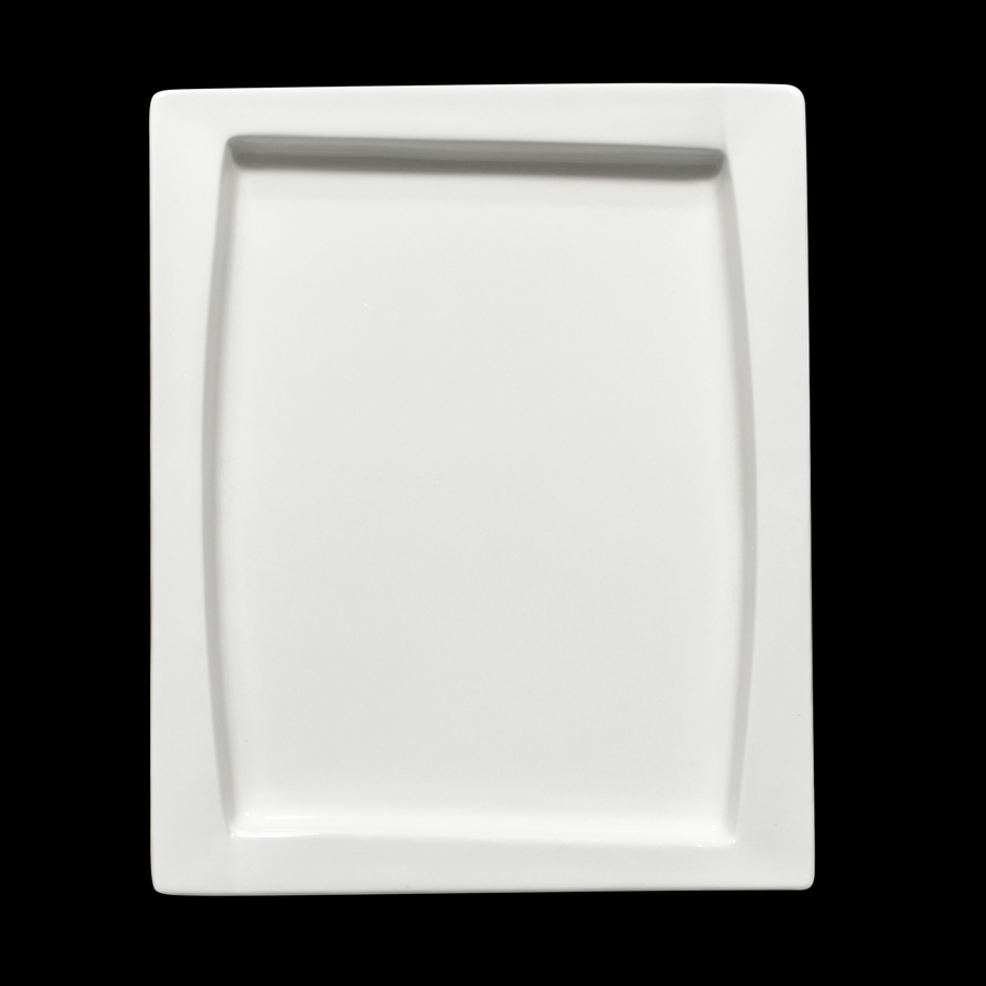 Crème Galerie Vitrified Porcelain White Gastronorm Platter 1/2 25mm Deep