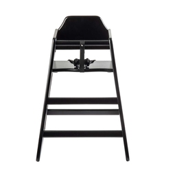TableCraft Black Painted Wood Assembled High Chair 50x50x73.5cm
