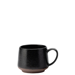 Utopia Obsidian Ceramic Black Round Mug 12oz 34cl