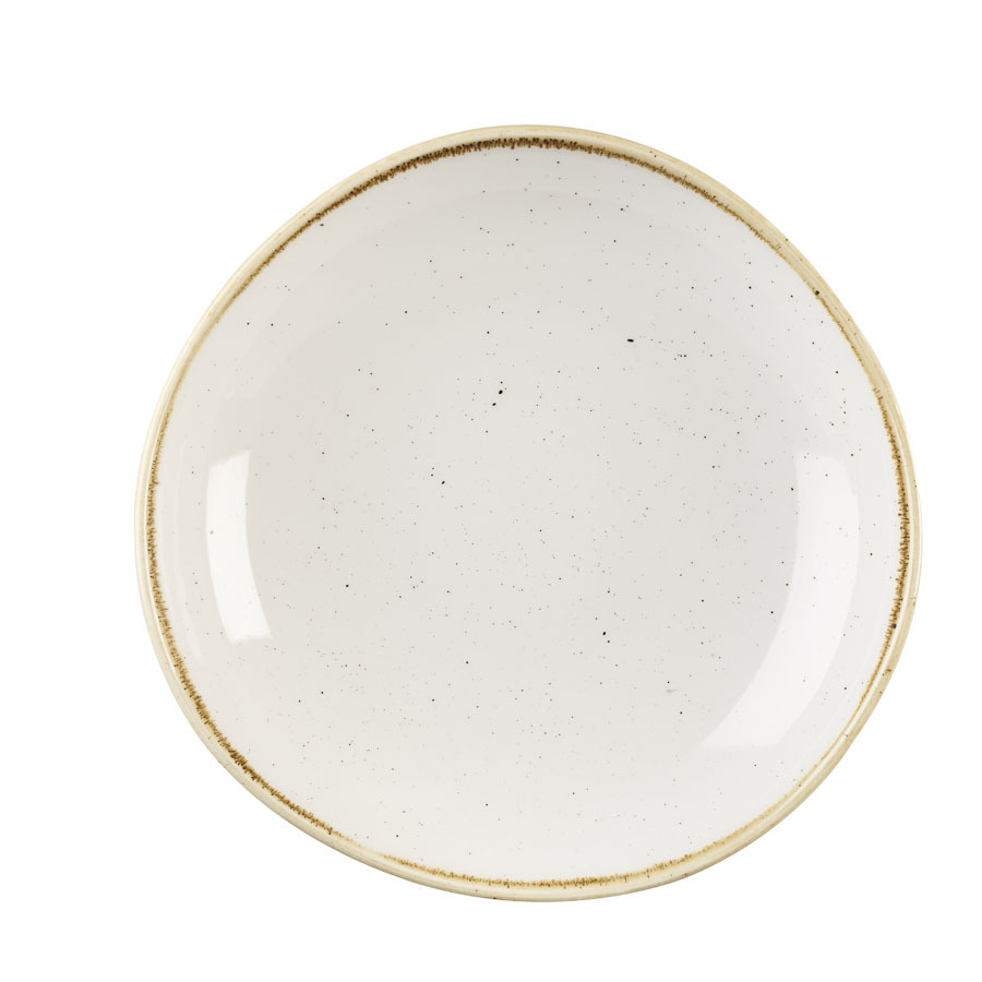 Churchill Stonecast Vitrified Porcelain Barley White Organic Round Bowl 25.3cm 110cl 38.7oz