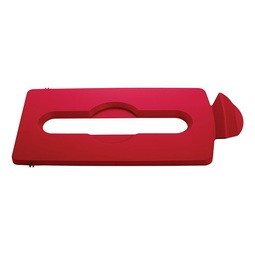 Slim Jim® Recycling Station Paper Slot Lid Red