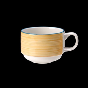 Steelite Rio Vitrified Porcelain Yellow Stacking Cup 20cl