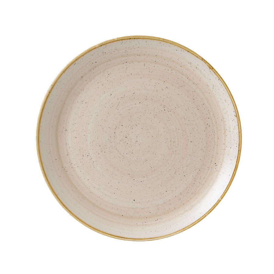 Churchill Stonecast Vitrified Porcelain Nutmeg Cream Round Coupe Plate 28.8cm