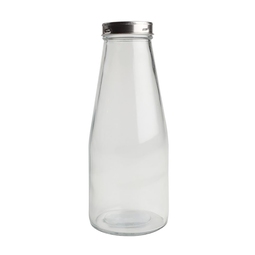 T&G Woodware Large Glass Bottle With Stainless Steel Lid 1.01 Litre