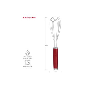 KitchenAid Empire Red Classic Stainless Steel Flat Whisk 29.3cm