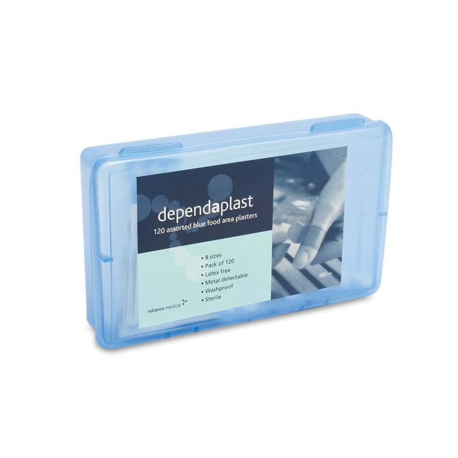 Dependaplast Blue Plasters Assorted Box Of 120
