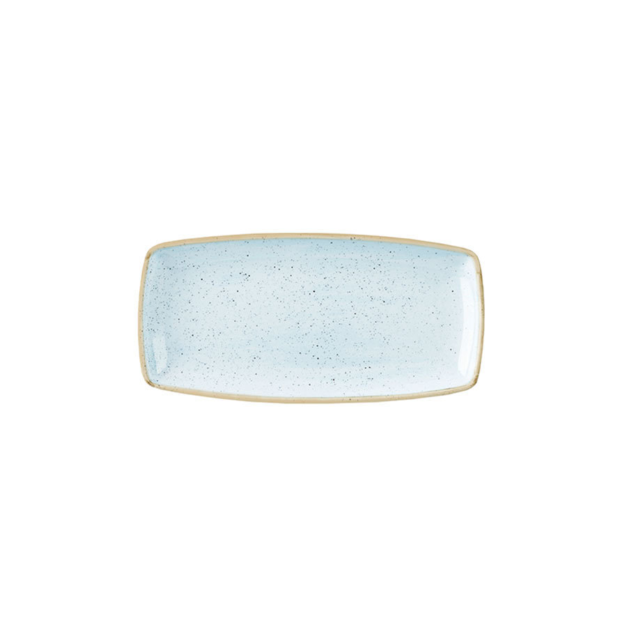 Churchill Stonecast Vitrified Porcelain Duck Egg Blue Oblong Plate 29.5x14cm