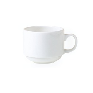 Steelite Monaco Vitrified Porcelain White Cup Stackable 17cl