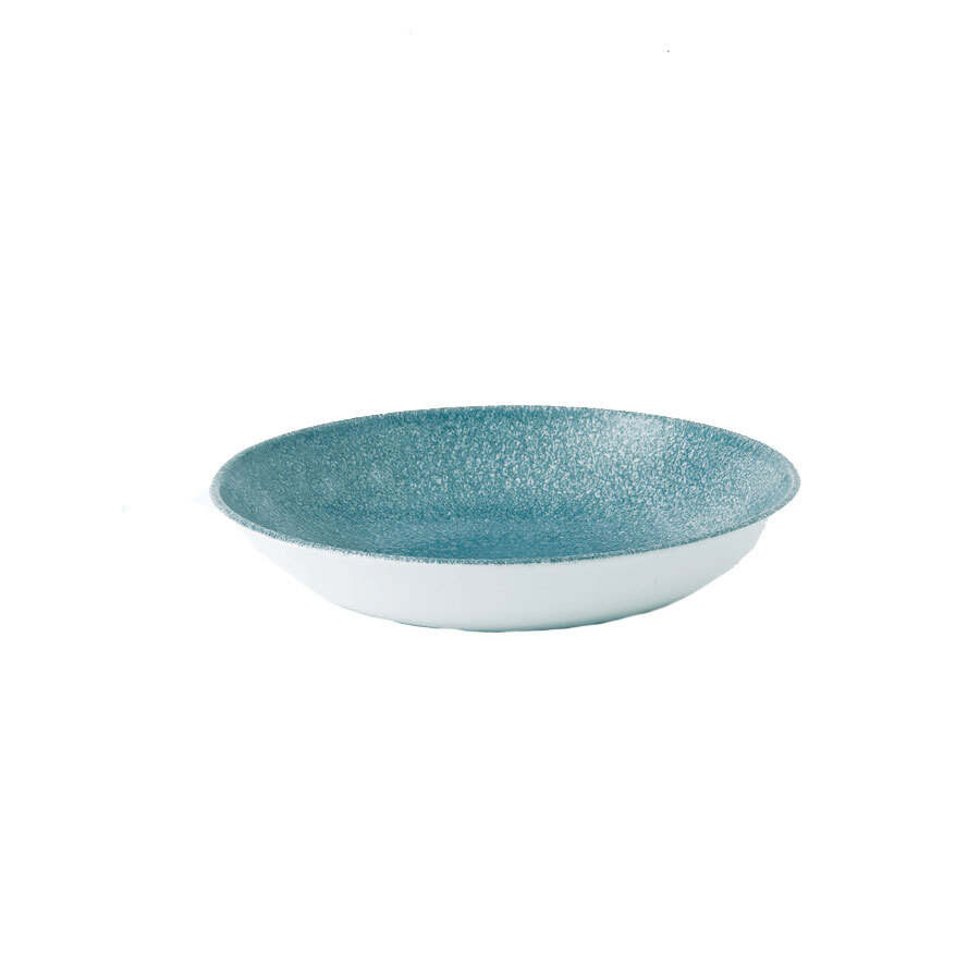 Churchill Studio Prints Raku Vitrified Porcelain Topaz Blue Round Coupe Bowl 18.2cm 15oz