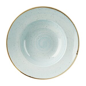 Churchill Stonecast Vitrified Porcelain Duck Egg Blue Round Wide Rim Bowl 28cm 46.8cl 16.5oz