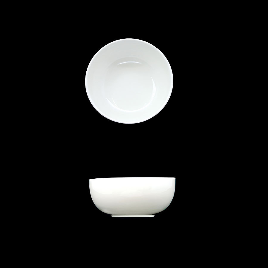 Crème Monet Vitrified Porcelain White Round Side Bowl 12cm