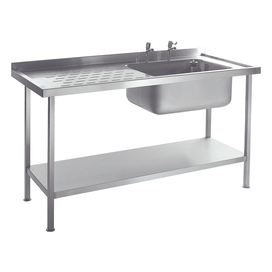 Stainless Steel Sink - Single Bowl - Right-Hand Drainer - 1800mm wide