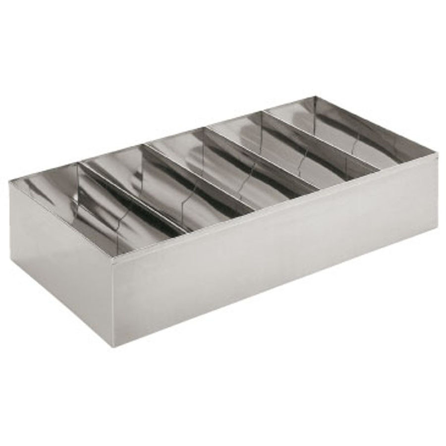Stainless Steel Cutlery Box 5 Compartments