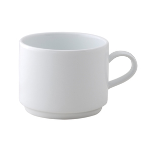 Astera Brasserie Vitrified Porcelain White Stacking Cup 9cl