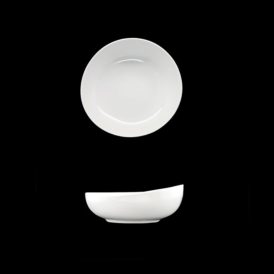 Crème Renoir Vitrified Porcelain White Round Coupe Kick Bowl 12cm