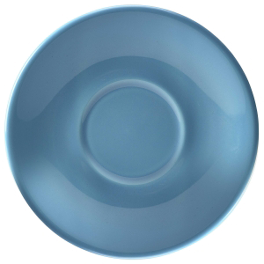 Genware Coloured Beverage Porcelain Blue Round Saucer 12cm