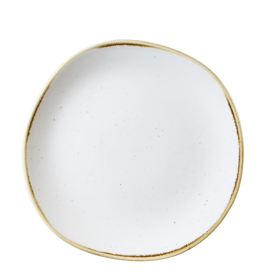 Churchill Stonecast Vitrified Porcelain Barley White Organic Round Plate 26.4cm