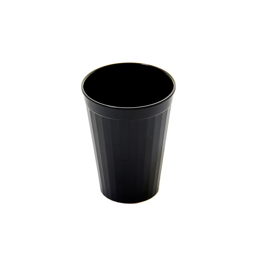 Harfield Polycarbonate Black Fluted Tumbler 7oz