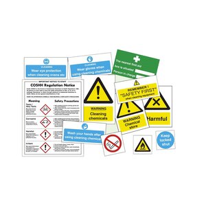 Mileta Catering Safety Signs Self Adhesive Vinyl - Chemicals Pack